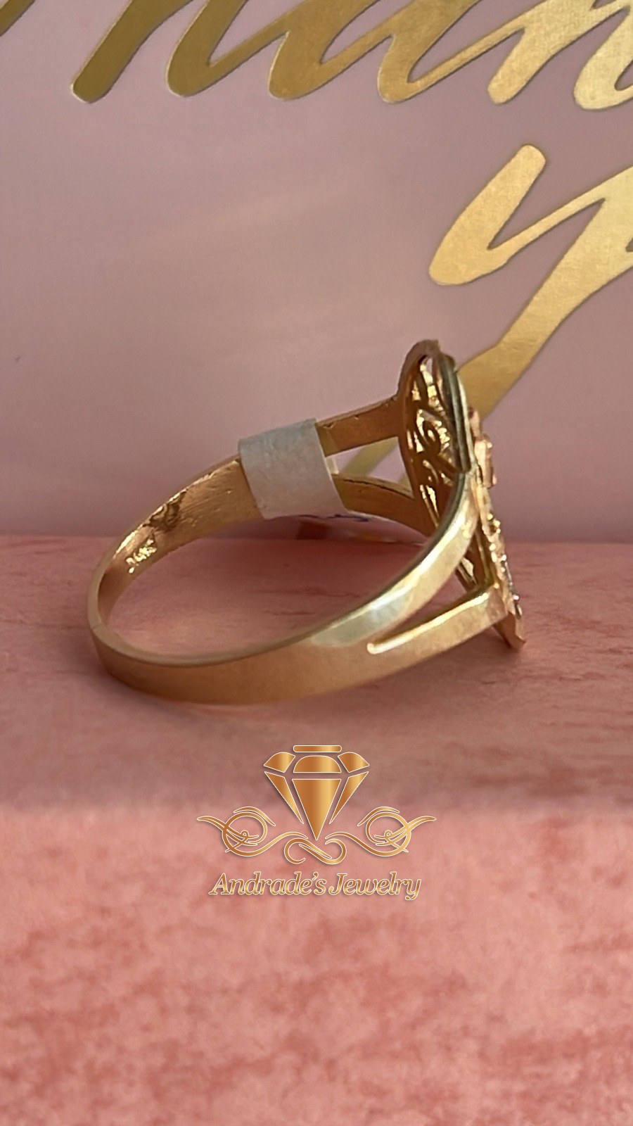 Anillo de quinceañera 3 oros (7.5) - Imagen 3