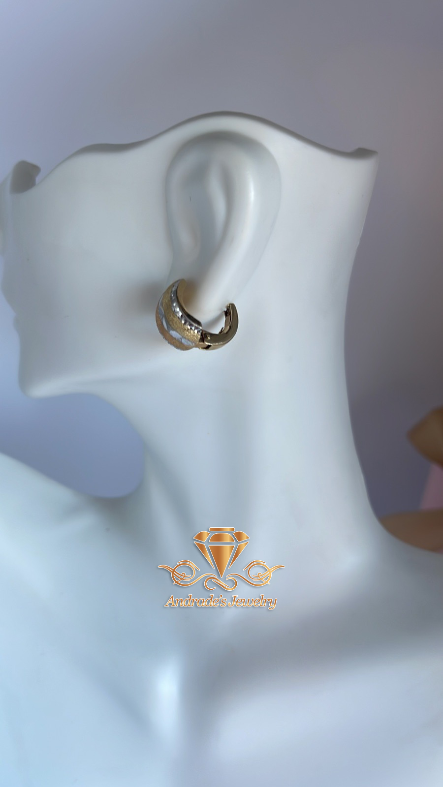 Aretes en oro amarillo y blanco - Imagen 5