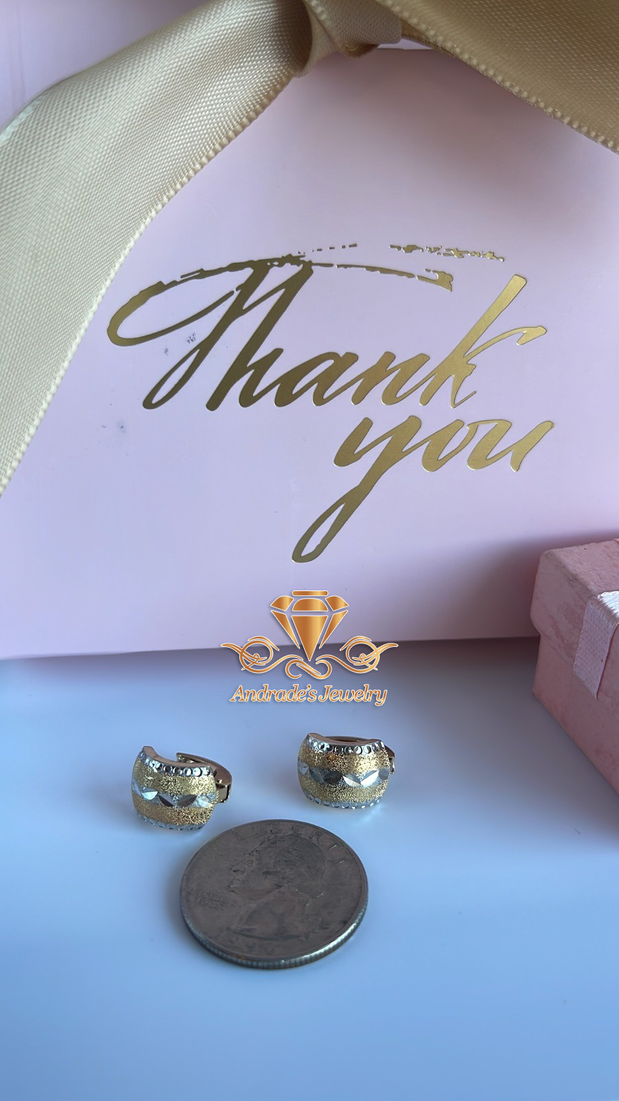 Aretes en oro amarillo y blanco - Imagen 6