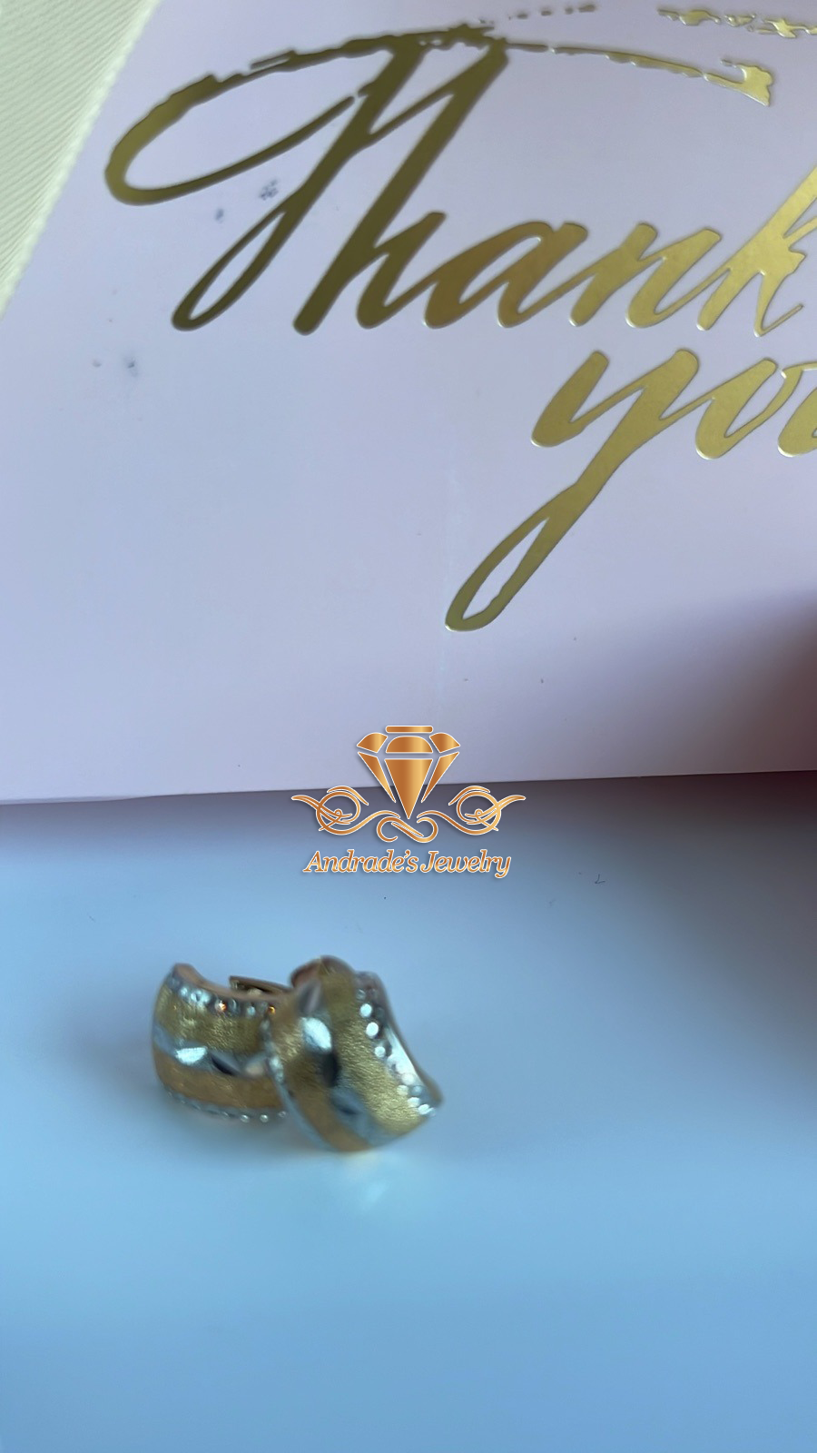 Aretes en oro amarillo y blanco - Imagen 2