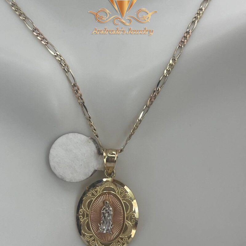 Cadena y medalla de la Virgen de Guadalupe
