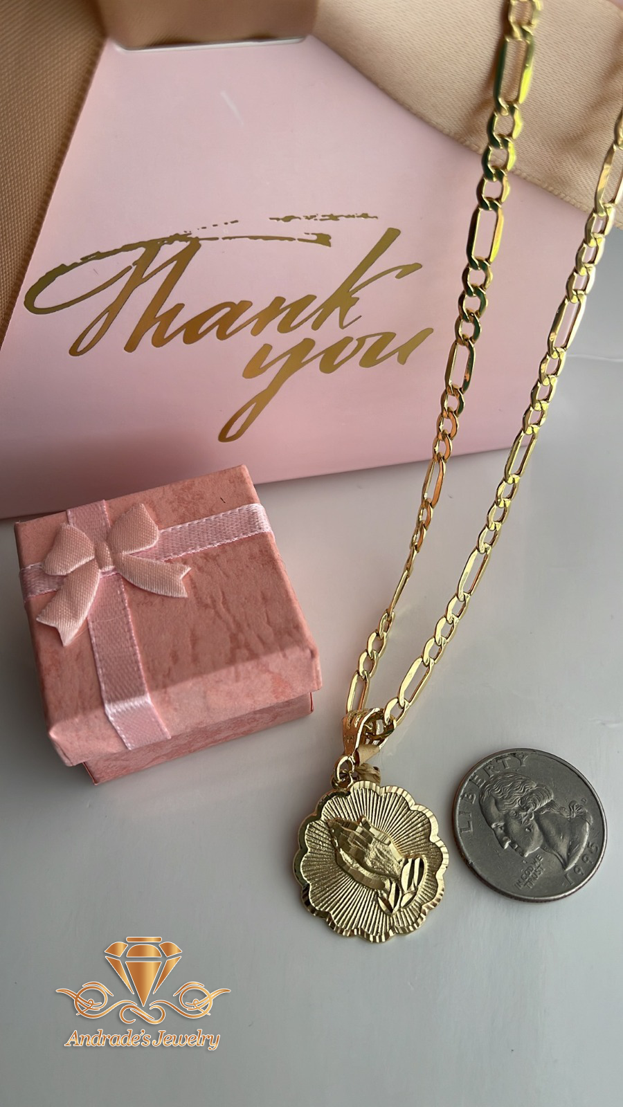 Medalla religiosa oro Amarillo - Imagen 2