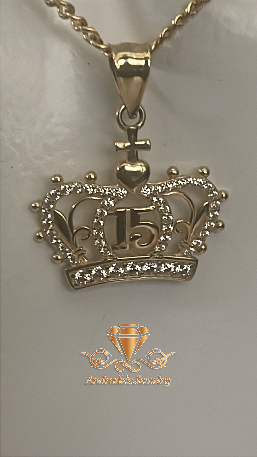 Dije de quinceañera con zirconias - Imagen 3